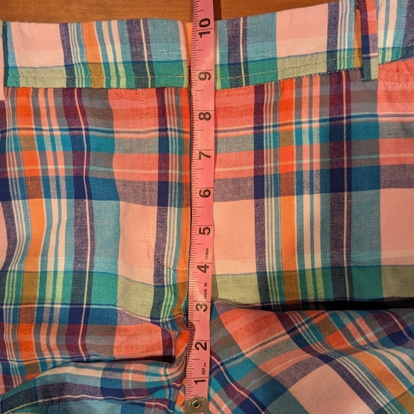 Talbots women's Perfect Short, madras plaid, size 8P - Picture 7 of 10